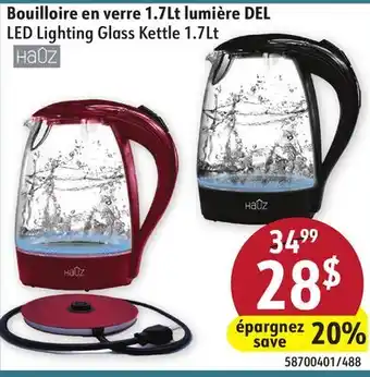 Sushi Shop LED Lighting Glass Kettle 1.7Lt offer