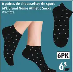 Sushi Shop 6Pk Brand Name Athletic Socks offer