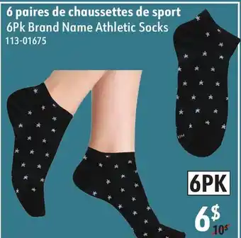 Sushi Shop 6Pk Brand Name Athletic Socks offer