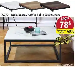 Sushi Shop FACTO - Table basse / Coffee Table 80x80x34cm offer