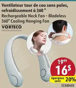 Sushi Shop Rechargeable Neck Fan - Bladeless 360° Cooling Hanging Fan offer