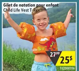 Sushi Shop Child Life Vest T-Rex offer