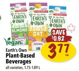 Farm Boy Earth's Own Plant-Based Beverages offer
