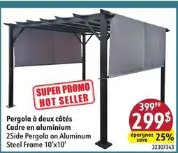 Sushi Shop 2Side Pergola on Aluminum Steel Frame 10'x10' offer