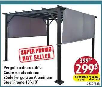 Sushi Shop 2Side Pergola on Aluminum Steel Frame 10'x10' offer