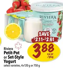 Farm Boy Riviera Petit-Pot or Set-Style Yogurt offer