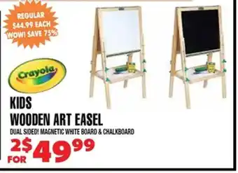 Len's Mill Stores Crayola Kids Wooden Art Easel offer