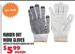 Len's Mill Stores Rubber Dot Work Gloves offer