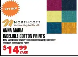 Len's Mill Stores Northcott Anna Maria Indelible Cotton Prints offer
