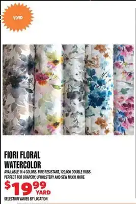 Len's Mill Stores FIORI FLORAL WATERCOLOR offer