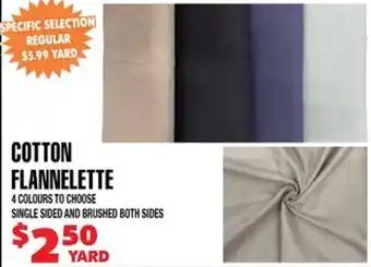 Len's Mill Stores Cotton Flannelette offer