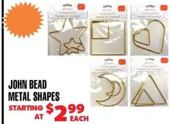 Len's Mill Stores John Bead Metal Shapes offer
