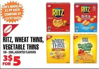 Len's Mill Stores Christie Ritz wheat Thins Vegetable Thins offer