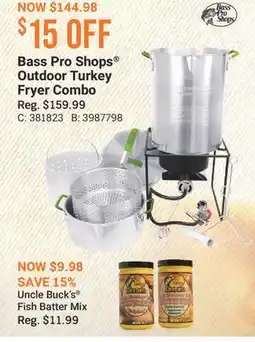 Cabela's Bass Pro Shops Outdoor Turkey Fryer Combo offer