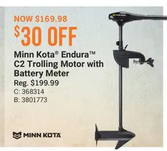 Cabela's Minn Kota Endura C2 Trolling Motor with Battery Meter offer