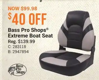 Cabela's Bass Pro Shops Extreme Boat Seat offer