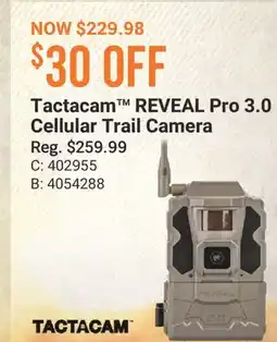 Cabela's Tactacam REVEAL Pro 3.0 Cellular Trail Camera offer