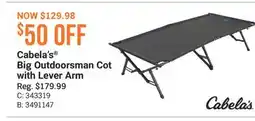 Cabela's Cabela's Big Outdoorsman Cot with Lever Arm offer