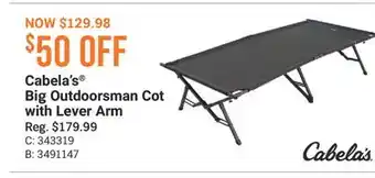 Cabela's Cabela's Big Outdoorsman Cot with Lever Arm offer