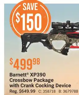 Cabela's Barnett XP390 Crossbow Package with Crank Cocking Device offer