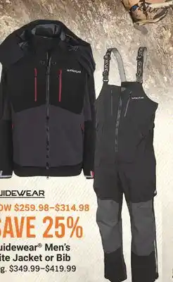 Cabela's Guidewear Men's Elite Jacket or Bib offer