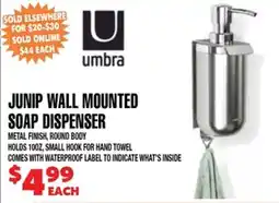 Len's Mill Stores Umbra Junip Wall Mounted Soap Dispenser offer