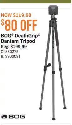 Cabela's BOG DeathGrip Bantam Tripod offer