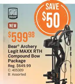 Cabela's Bear Archery Legit MAXX RTH Compound Bow Package offer