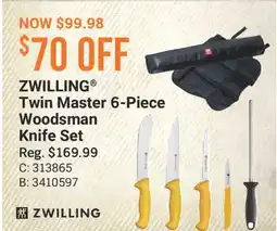 Cabela's ZWILLING Twin Master 6-Piece Woodsman Knife Set offer