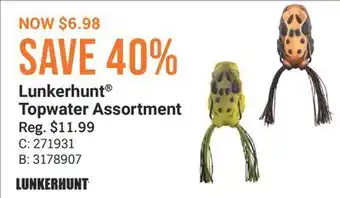 Cabela's Lunkerhunt Topwater Assortment offer