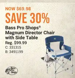 Cabela's Bass Pro Shops Magnum Director Chair with Side Table offer