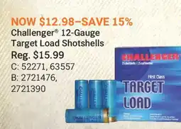 Cabela's Challenger 12-Gauge Target Load Shotshells offer