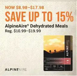 Cabela's AlpineAire Dehydrated Meals offer