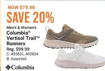 Cabela's Men's & Women's Columbia Vertisol Trail Runners offer