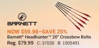 Cabela's Barnett Headhunter 20 Crossbow Bolts offer