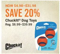 Cabela's ChuckIt! Dog Toys offer