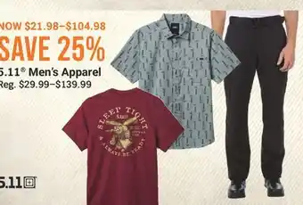Cabela's 5.11 Men's Apparel offer