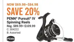 Cabela's PENN Pursuit IV Spinning Reels offer