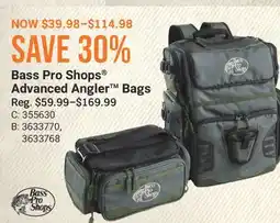 Cabela's Bass Pro Shops Advanced Angler Bags offer