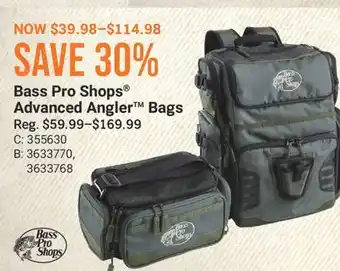 Cabela's Bass Pro Shops Advanced Angler Bags offer