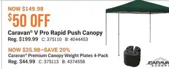 Cabela's Caravan V Pro Rapid Push Canopy offer