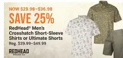 Cabela's RedHead Men's Crosshatch Short-Sleeve Shirts or Ultimate Shorts offer