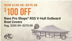 Cabela's Bass Pro Shops RSS V-Hull Outboard Boat Covers offer
