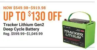 Cabela's Tracker Lithium Gen2 Deep Cycle Battery offer