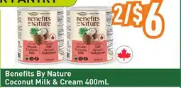 Healthy Planet Benefits By Nature Coconut Milk & Cream offer