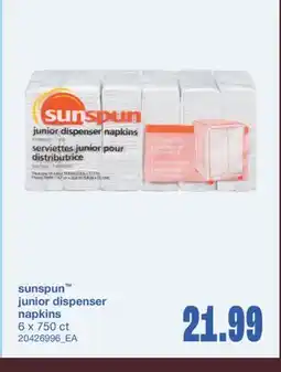 Wholesale Club JUNIOR DISPENSER NAPKINS, 6 X 750 CT offer