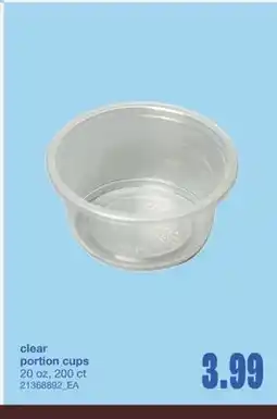 Wholesale Club CLEAR PORTION CUPS, 20 OZ, 200 CT offer