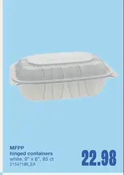 Wholesale Club MFPP HINGED CONTAINERS, 9 X 6, 85 CT offer