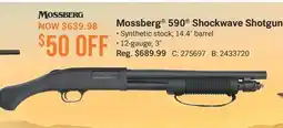 Cabela's Mossberg 590 Shockwave Shotgun offer