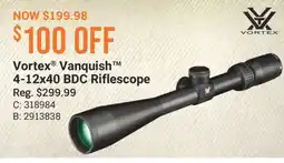 Cabela's Vortex Vanquish 4-12x40 BDC Riflescope offer